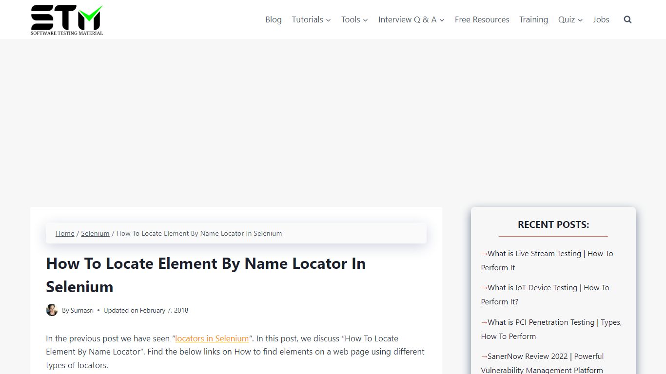 How To Locate Element By Name Locator In Selenium